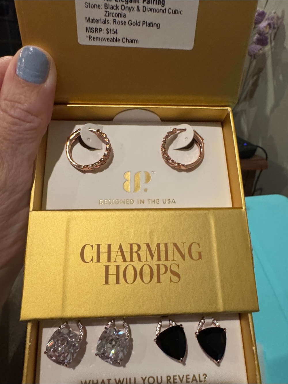 Bomb Party “An Elegant Pairing” Charming Hoops